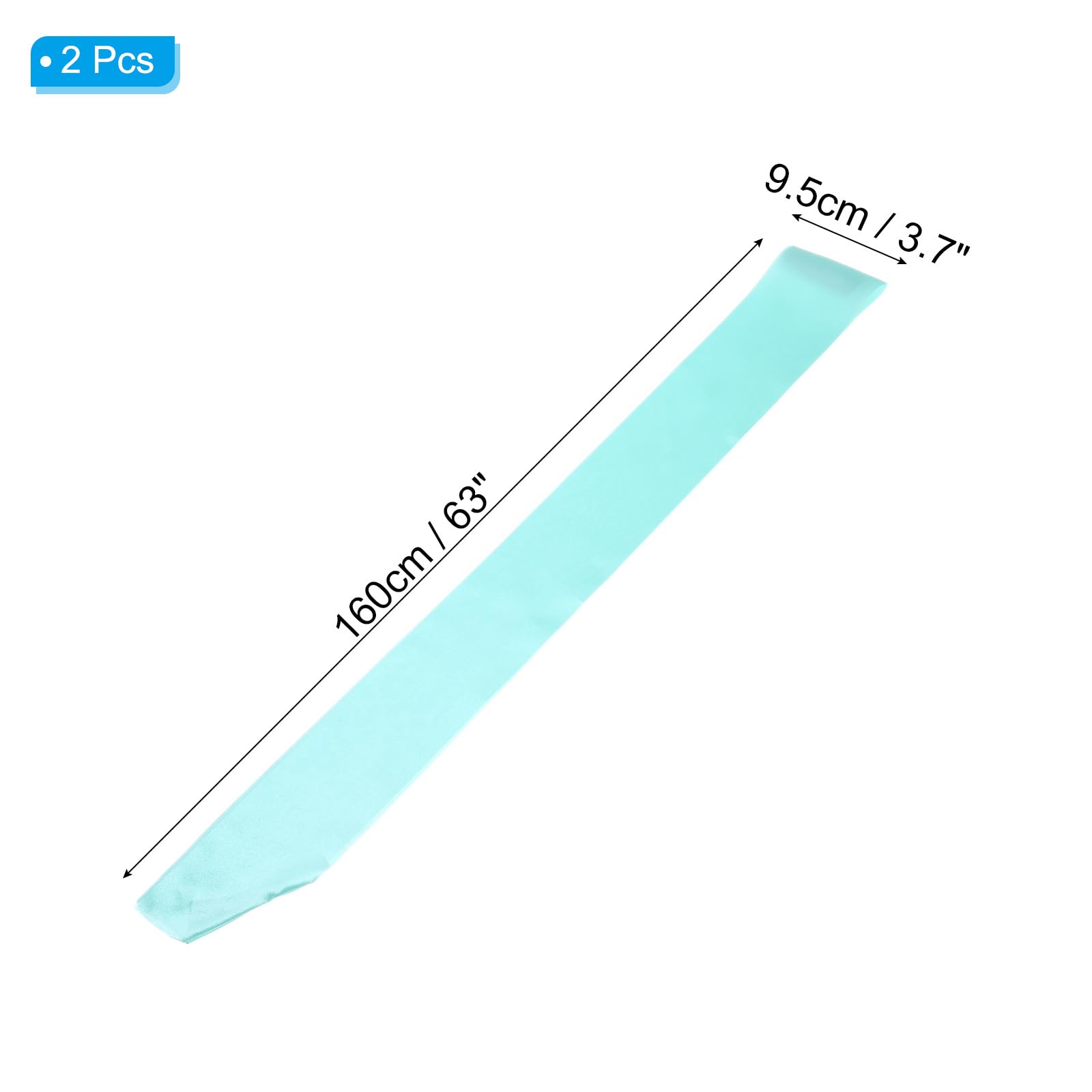 PATIKIL 63"x4" Blank Satin Sash - Image 2