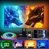 AEGTVA Tira LED Neon, 2M RGB Luces Led para PC de 17 a 45 Pulgadas, Alimentada por USB, App/Bluetooth Smart Control, Cambio...