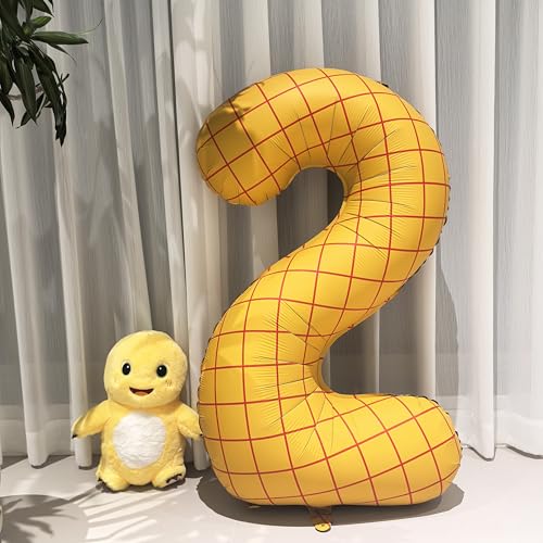 Image of 40 inch Large Number Balloon 24 Toy Inspired Story Yellow Birthday Balloon | Western Rodeo Party Supplies Boy Girl Story Anniversary Kids Birthday Party Cowboy Farm Themed Baby Welcome Decorations