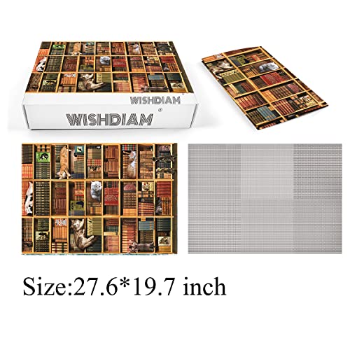 62 National Parks & Cats Library Jigsaw Puzzles For Adults 1000 Pieces And Up, 2 Pack Puzzles For Adults 1000 Pieces American National Parks And Kitten Puzzles, Book Puzzle Gifts For Women #TOP5