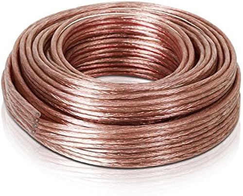 Auna Lautsprecherkabel Boxenkabel Meter einseitig makiert 2 5 mmA  Querschnitt  transparent  PE-Isolierung  rot