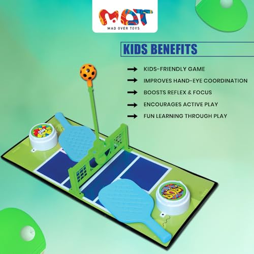 Image of Pickle Ball Battle Big | India's First Fast-Paced Pickle Ball Game for Kids & Adults|2-Player Head-to-Head Action with 2 Paddles,Ball & Net|Indoor Sports Game|Birthday Gift for Kids 5+