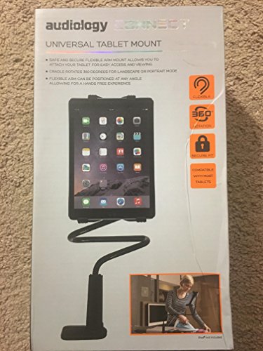Audiology Connect Gooseneck Tablet Stand, Tablet Mount Holder, Universal Lazy Phone Holder, 360° Flexible Long Arm Clip for 7” to 9.5” Tablet and iPad