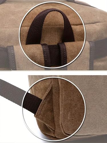 Image of Fur Jaden Black Canvas Backpack (Brown)
