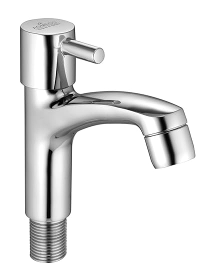 AGMECO Brass Material Light Pillar Cock Long Spout Stick (with Aerator) with Base Flange Size - 15mm