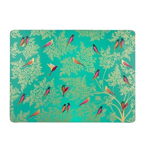 Portmeirion Pimpernel Sara Miller Chelsea Green Birds Large Place mats Set of 4, 40.1cm x 29.8cm - Image 4
