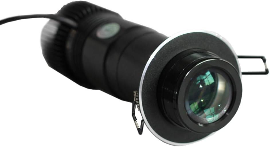 LED GOBO Logo Projector 20W Embedded LED Custom Image GOBO Advertising Logo Light Black (with 1 Color Custom Static Glass Gobos)