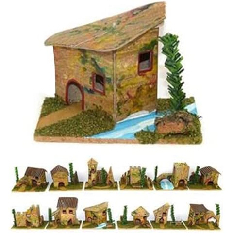 TradeShop - Juego de 12 casitas para Belén Napolitano Navidad Cover