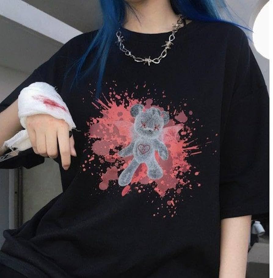 メンヘラ様用オーダーページ 東京裏側】メンヘラちゃんA Tシャツ（男女兼用）