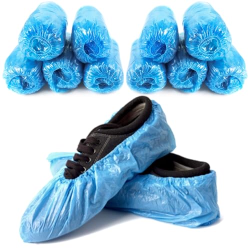 KIBERTIC - 300 Pcs Cubre Zapatos Impermeable Desechables, Patucos Desechables - Antideslizantes y Resistente al Agua, Cubrezapatos Desechables Ideal para Uso Médico e Industrial, Fácil Usar Ajustar