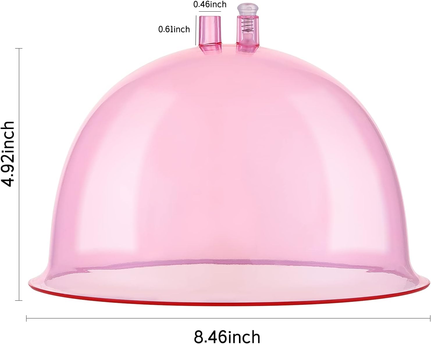 Vacuum Therapy Machine Accessories, Meifuly Upgraded Premium 8.46inch Diameter Extra-Large Vacuum Therapy Machine Cups with Y Type Hose (1 Pair)