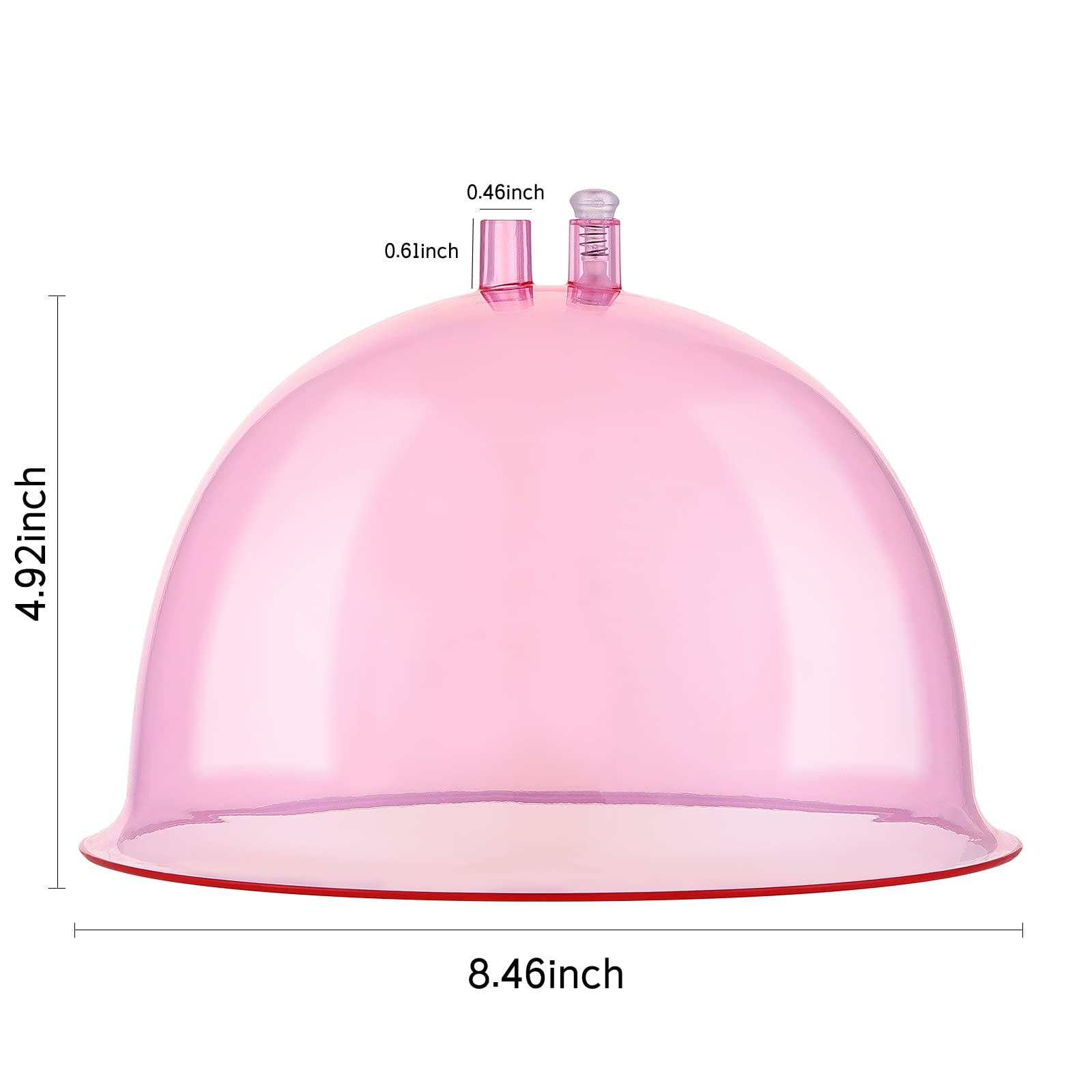 Meifuly Accessori per macchine per terapia sottovuoto, di alta qualità, diametro 21,5 cm, extra large, per sollevamento glutei e coppettazione con tubo tipo Y (1 paio)