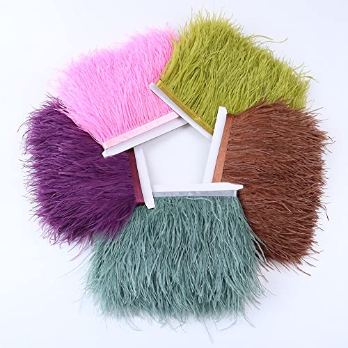 Ruban de plumes d'autruche véritables 10m pour haute couture