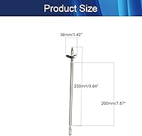 Vista 2 de Jutagoss Hélice del eje de transmisión para barco RC L 9.843 in eje,Manga L200mm,Hélice D36mm para eje de motor de 0.157 in