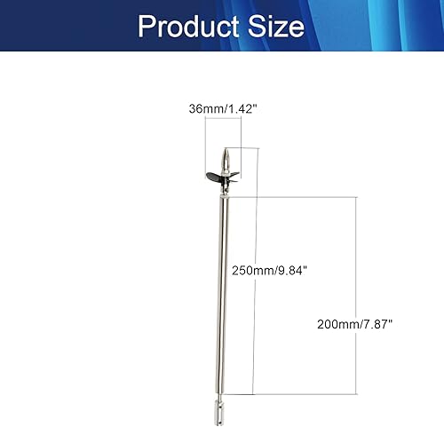 Miniatura 2 de Jutagoss Hélice del eje de transmisión para barco RC L 9.843 in eje,Manga L200mm,Hélice D36mm para eje de motor de 0.157 in