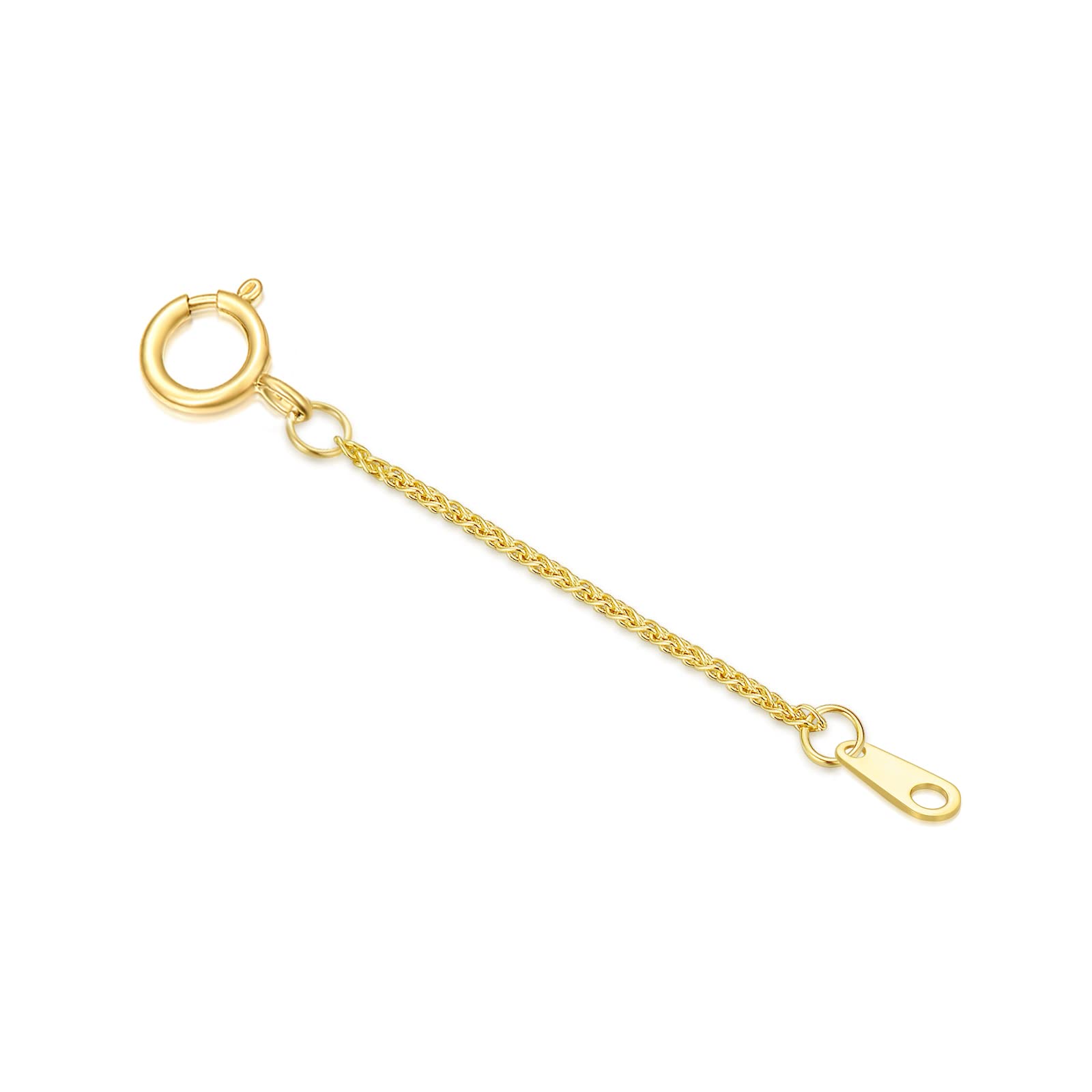 14k Gold 0.5"/1"/1.5"/2"/3" Necklace Bracelet Extender Chain, Necklace Extender Gold 14k, Durable Removable Gold Chain Extender, Gold Extension Chain for Necklace Anklet