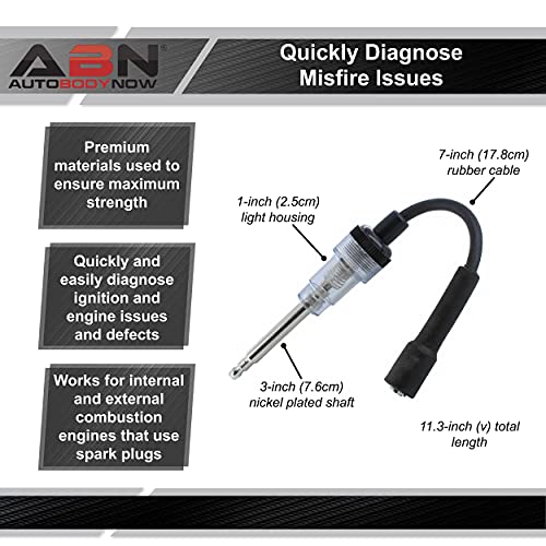 Abn Inline Spark Plug Tester And Coil Tester Tool 2-Pack - Straight Boot Inline Ignition Spark Tester For Car, Motorcycle, Lawnmower, And Small Engine #TOP3