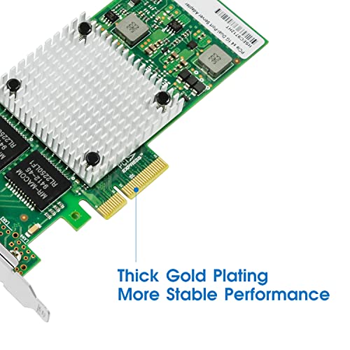 Adaptador de red PCIe x4 con doble puerto Gigabit Ethernet miniatura 4