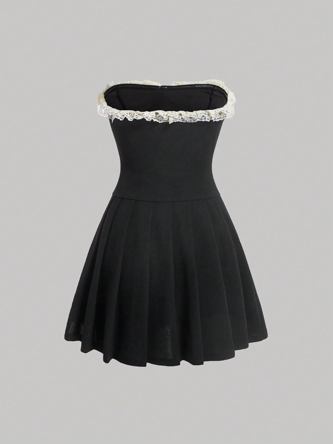 Women's Y2K Strapless Mini Dress Pleated Party Rave Club Dance Dresses Cute Bow Sleeveless Going Out Date Sundress - Image 2