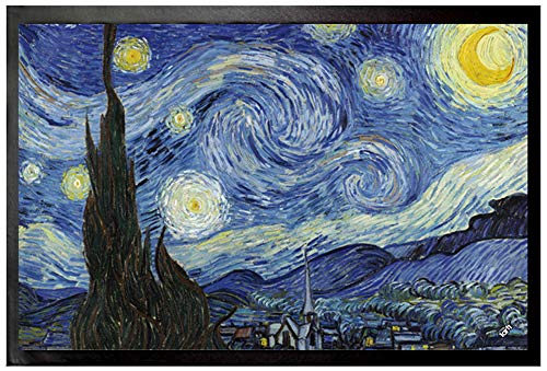 1art1 Vincent Van Gogh Notte Stellata, 1889 Zerbino 60x40 cm