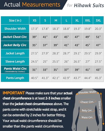 Hihawk Terno masculino de 3 peças com tecido elástico, conjunto de blazer de um botão slim fit, jaqu