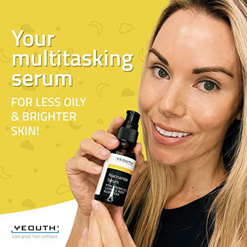 Niacinamide Serum With Hyaluronic Acid Serum For Face, Hydrating Serum, Anti Aging Serum Targets Pore, Wrinkles & Blemishes, Anti Aging Skin Care Products, B3 Face Serum For Women & Men By Yeouth #TOP5