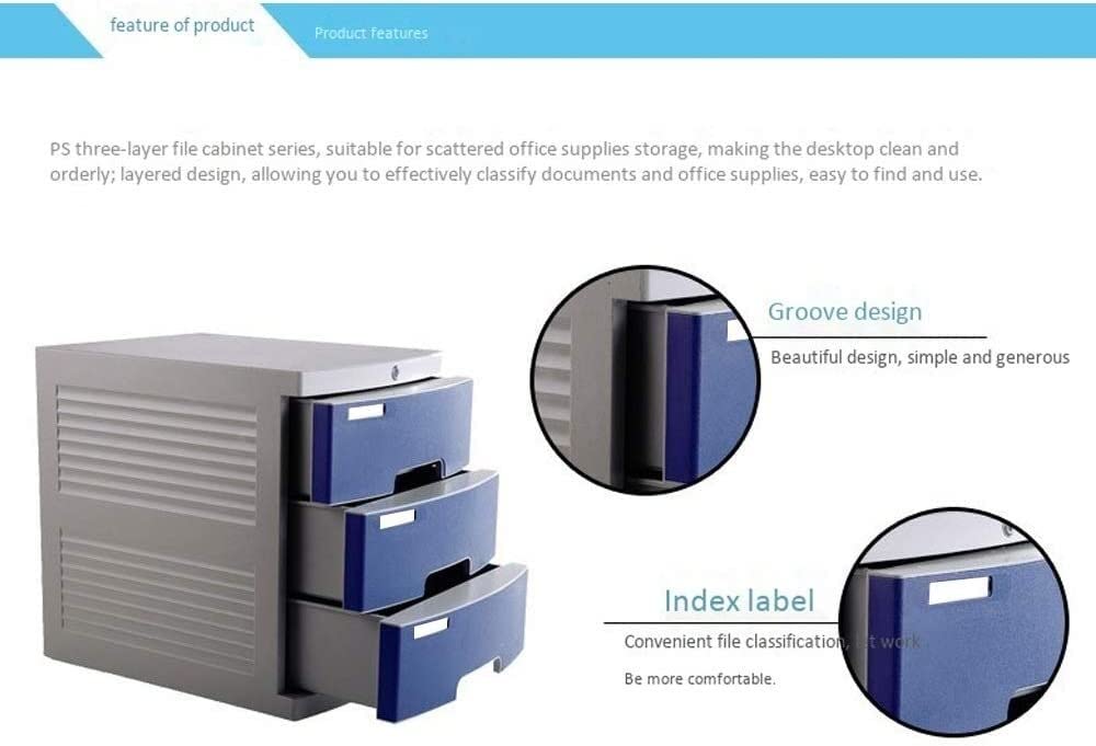 Vassoio per Schedario Armadietto Multifunzionale in Plastica Desktop Manager Armadietto per Archiviazione File Armadietto per Ufficio Desktop,