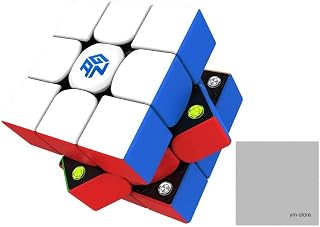 [正規品/日本語解法手順説明書付属] GAN 356M GANCUBE ガンキューブ 立体パズル 磁石 競技用 3×3 (ステッカーレス,Lite版) 【日本語版6面解法手順説明書 & お手入れクロス付き】