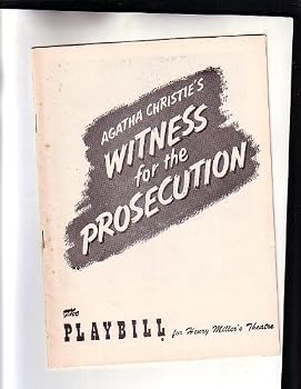 Agatha Christie Witness For The Prosecution NYC Broadway Playbill 1956