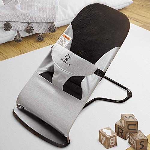 Ergonomic Baby Bouncer Seat - Bonus Travel Carry Case Included - Safe, Portable Rocker Chair with Adjustable Height Positions - Infant Sleeper Bouncy Seat Perfect for Newborn Babies by ComfyBumpy