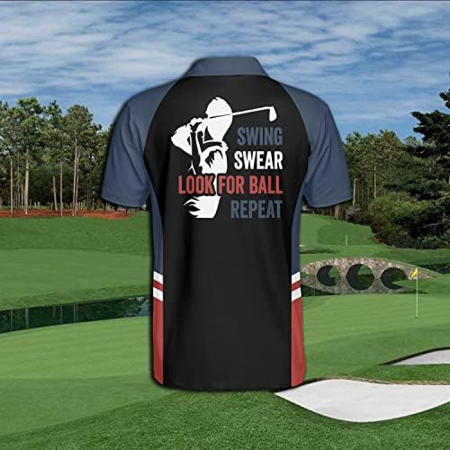 Pologap, American Flag Shirts for Men Crazy Golf Shirts for Men Funny Golf Shirts