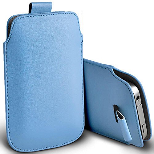 Image of Digi Pig® BABY BLUE Easy Access Pull Tab Case For Doro 1370 Mobiles - Durable Protective Phone Pouch Covers