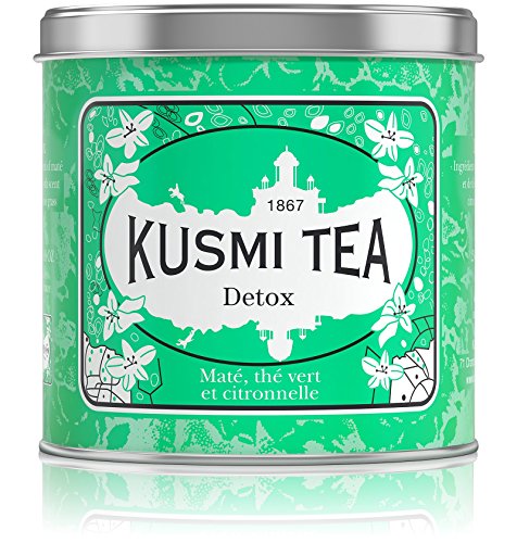 Kusmi Tea - Detox - Natural Green Tea with Lemongrass, Scent of Lemon and Blend of Yerba Mate (8.8 oz Metal Tin) Kusmi Tea - Detox - Natural Green Tea with Lemongrass, Scent of Lemon and Blend of Yerba Mate (8.8 oz Metal Tin)
