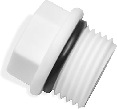 3/4 Inch PVC Pipe End Cap - Sch 40 MNPT Male Threaded Plug - Pipe Fitting for Plumbing Water Line