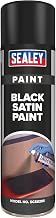 Sealey SCS028S - Pintura satinada (500 ml), color negro