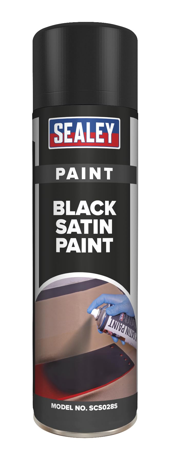 Sealey SCS028S 500ml Black Satin Paint