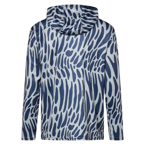 Costa Del Mar Mens Technical Hood Graphic Fishskins T-Shirt, Tiger Shark Print, 3X-Large by Costa Del Mar - Used condition - Image 2