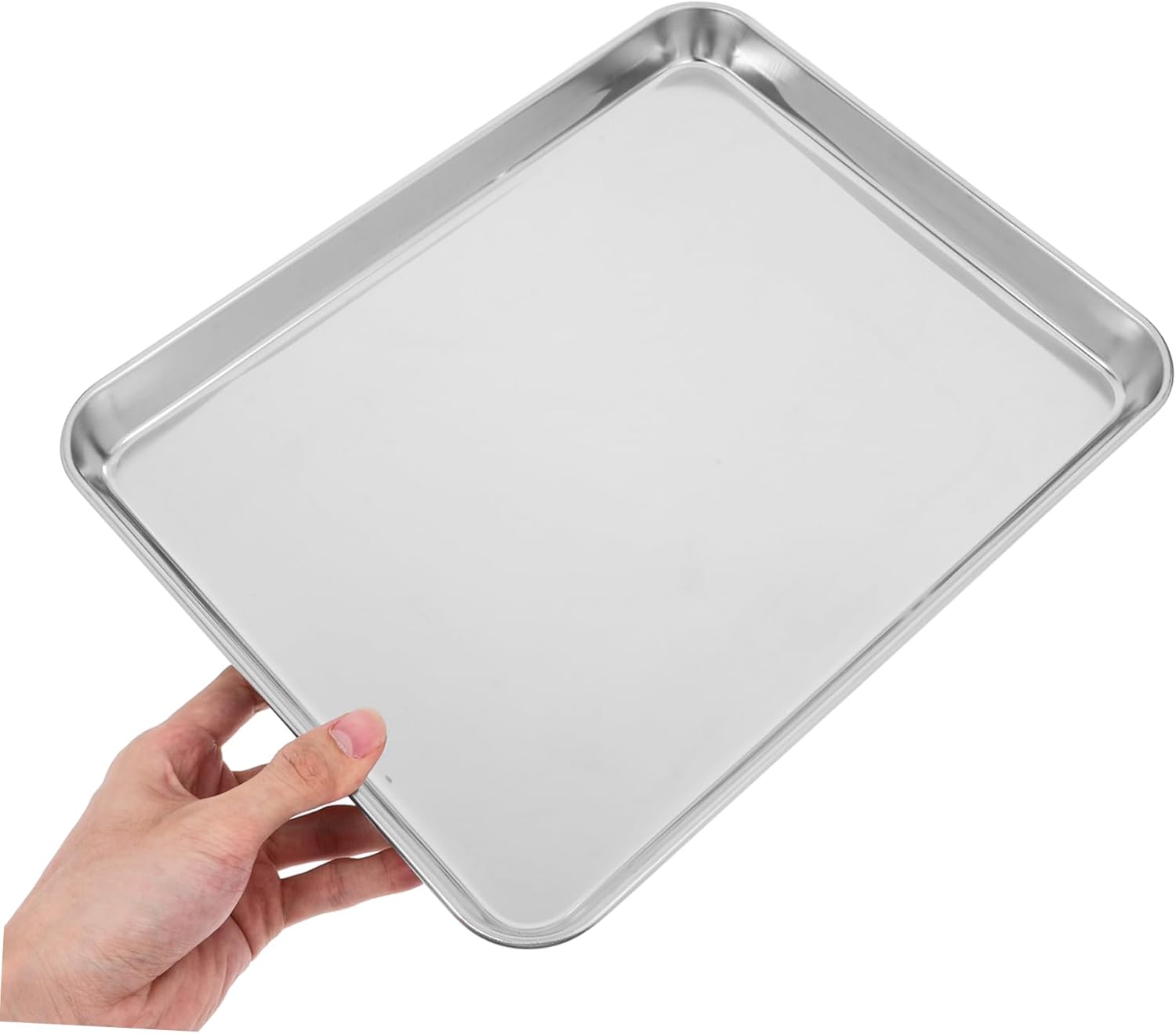 Alipis 3pcs Compact Toaster Oven Pans Stainless Steel Roasting Pan Nonstick Baking for Everyday Cooking