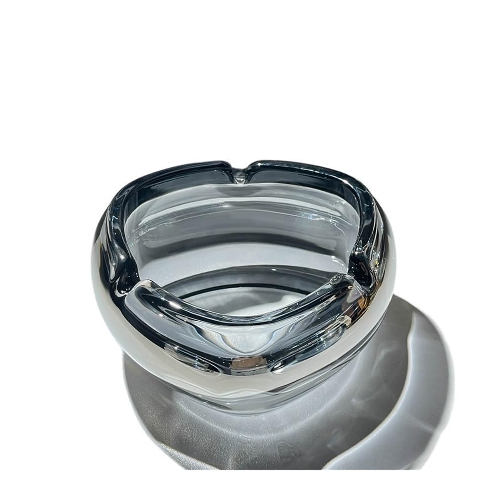GFHTRELY Ashtray Creative Crystal Glass Ashtray, Decorative Ornament For Home Living Room Office Smoke Tray(D)