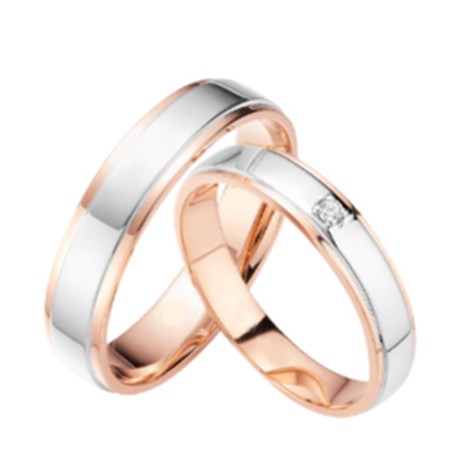 Wycian Anillo de Promesa Hombre Anillo Mujer Plata Oro Rosa Oro Blanco Y Oro Amarillo de 18 Quilates Polaco Talla 23,5 Sólido No Chapado Popular para Esposa Año Nuevo Joyas