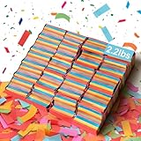 BriSunshine Konfetti-Papier, 1 kg, mehrfarbig, rechteckig, Seidenpapier für Konfetti-Maschine, Hochzeiten, Geburtstagsfeiern, Feiern, Veranstaltungen
