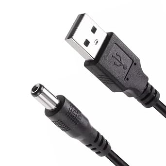 USB to DC 5.5mm Cable 80cm, USB 2.0 A Type Male to DC 5.5mm x 2.1mm DC 5V Power Plug Connector Cable USB to 5V Power Charging Adapter Cable