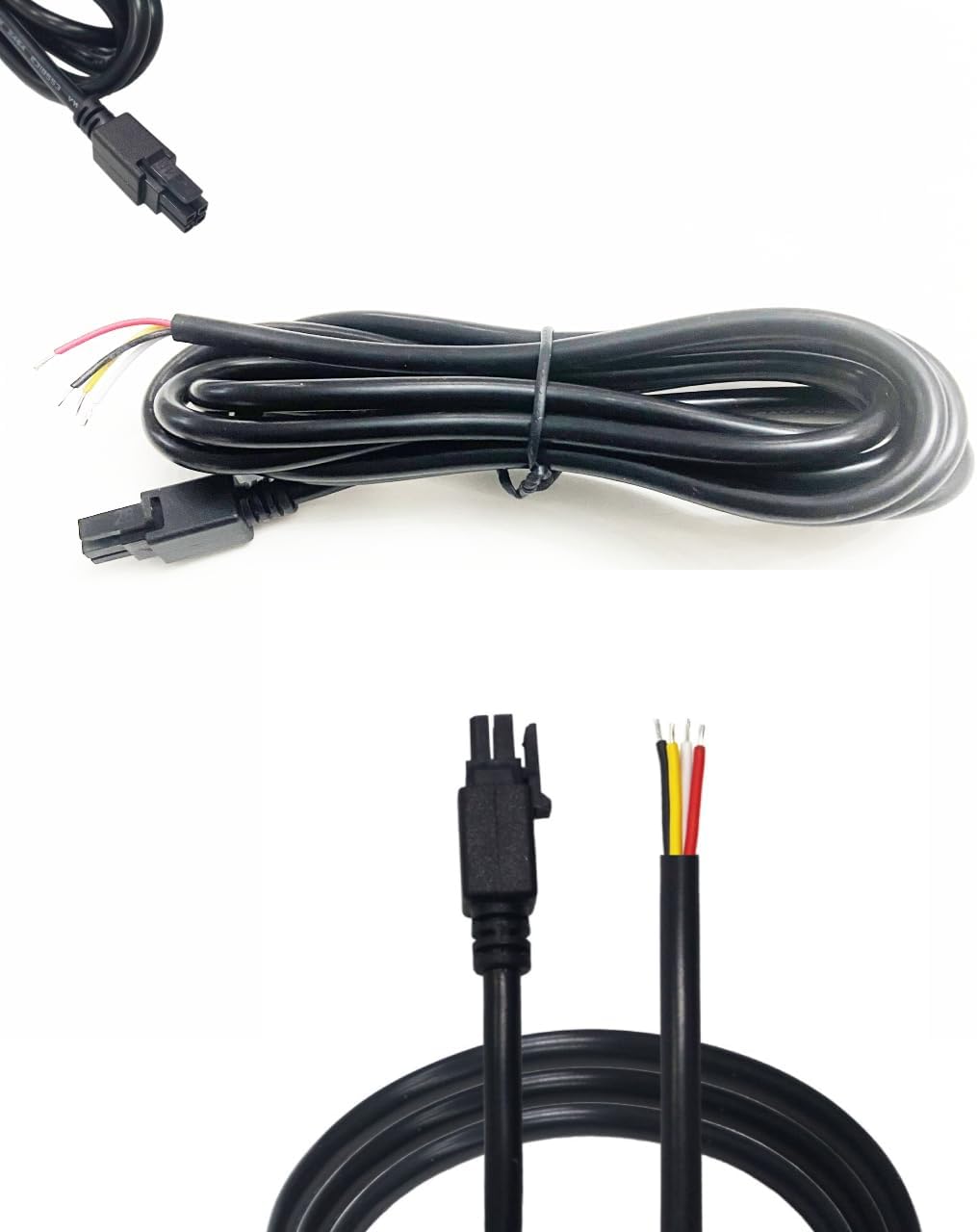 CompuPort - 4 Pins Boot Molex DC GPIO Power Cable Shielded and soldered Tips, Compatible with Microhard, Cradlepoint, Teltonika, Sierra Wireless Airlink,Peplink, Perle and More Cellular Modems