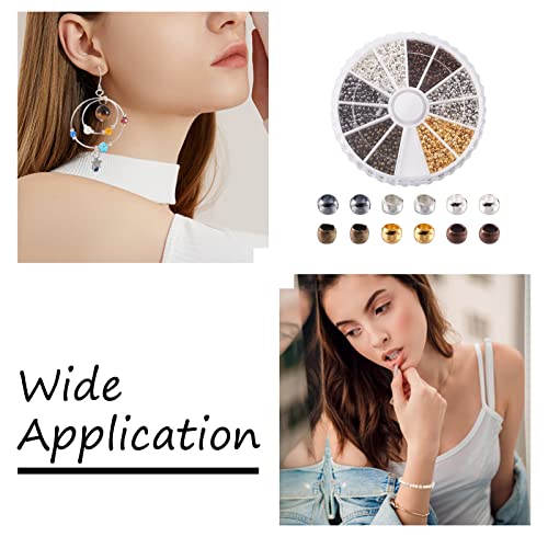 Pandahall 1Box/3000Pcs 6 Colors Rondelle Tiny Crimp Beads 2Mm Jewelry Bracelet Making Clamp End Stopper Spacer Beads For Jewelry Making #TOP4