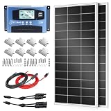600 Watt Solar Panel Kit with High Efficiency Monocrystalline 300 Watt 2pcs Rv Solar Panels Kit and 30a MPPT Charge Controller for 12 Volt System Battery and Inverter (600w kit)
