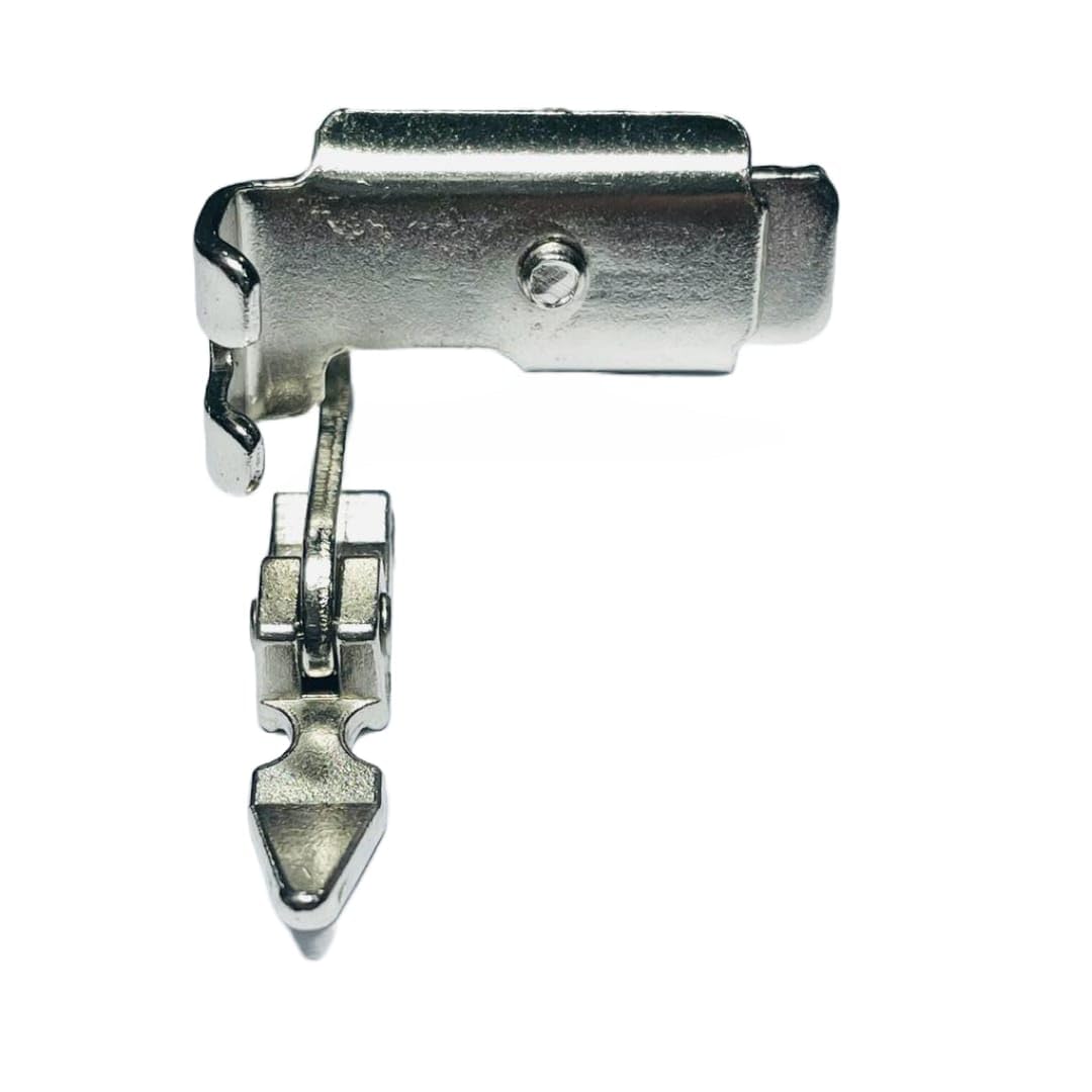 ZENITH Adjustable Narrow Zipper Pressure Foot Snap on Type for Automatic Electric Low Shank Sewing Machines Suitable for Usha Janome Brother Singer etc Steel Finish (Adjustable Narrow Zipper)