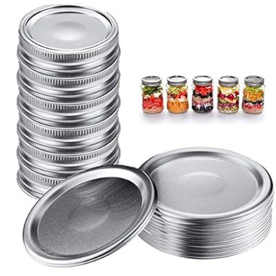 Amazon - Save 40%: 24 Pcs Canning Lids Regular Mouth Mason Jar Lids and Bands, Lids for Mason Jar…