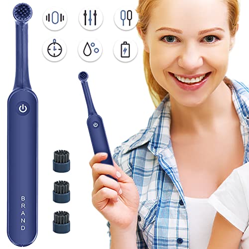 Elektrische Zahnbürste, Rotierende Schallzahnbürste mit Weichen Borsten, Wiederaufladbare Wasserdichte Vibration Zahnbürste Elektrisch, Haushalt Toothbrush (Purple, One Size) – Bild 6