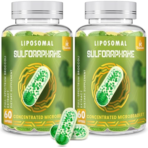800 MG Liposomal Sulforaphane, Antioxidant & Liver Supplement, 120 Softgels