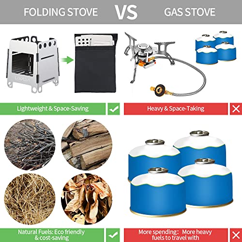 Lixada Camping Stove Wood Burning Stoves Portable Backpacking Stove Stainless Steel Alcohol Stove For Outdoor Camping Hiking Backpacking Picnic Bbq #TOP3